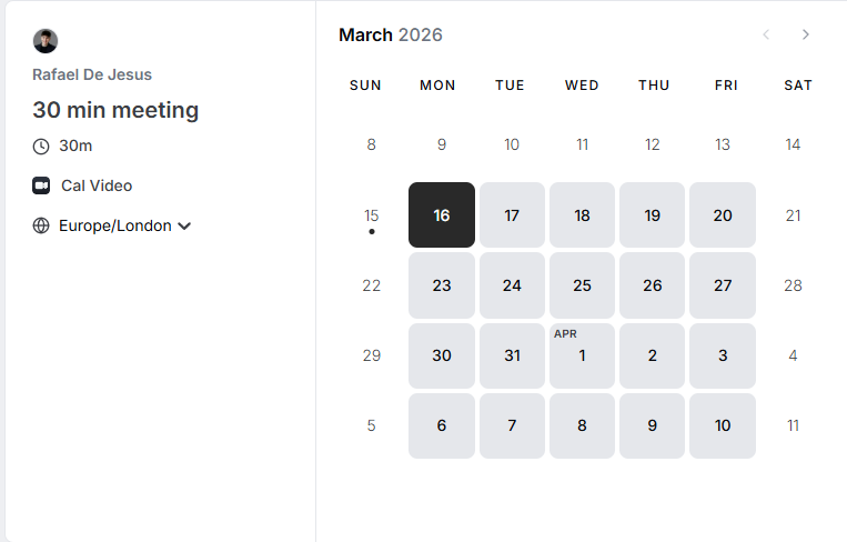 Discovery call booking page