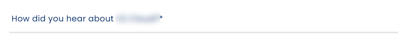 Captured from the client's live site: the question every buyer answers on the way in.